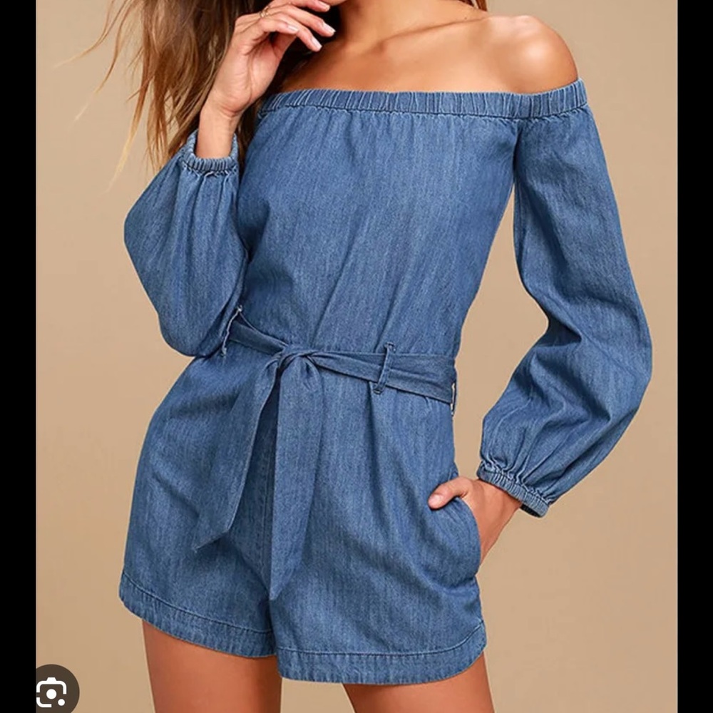 Free People Denim Romper